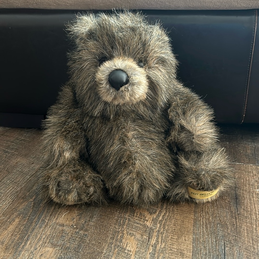 A & A Company Fancy Zoo Pot Belly Bear Plush from 1994 12‎ inch